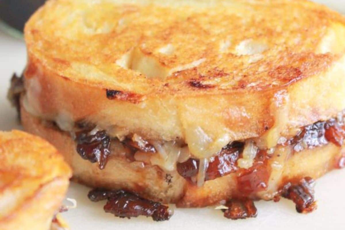 Grilled Cheese with Bacon-Onion Jam.
