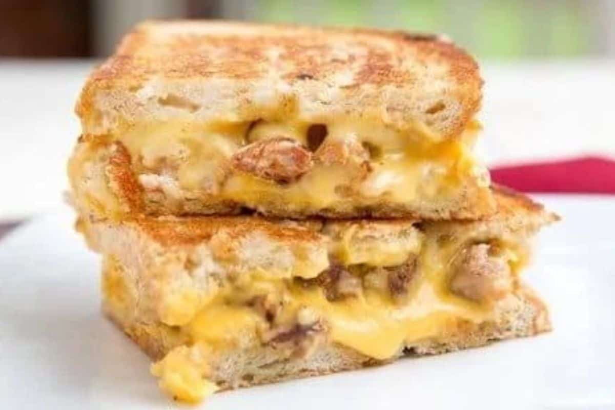 Sweet Sausage Grilled Cheese Sandwich.