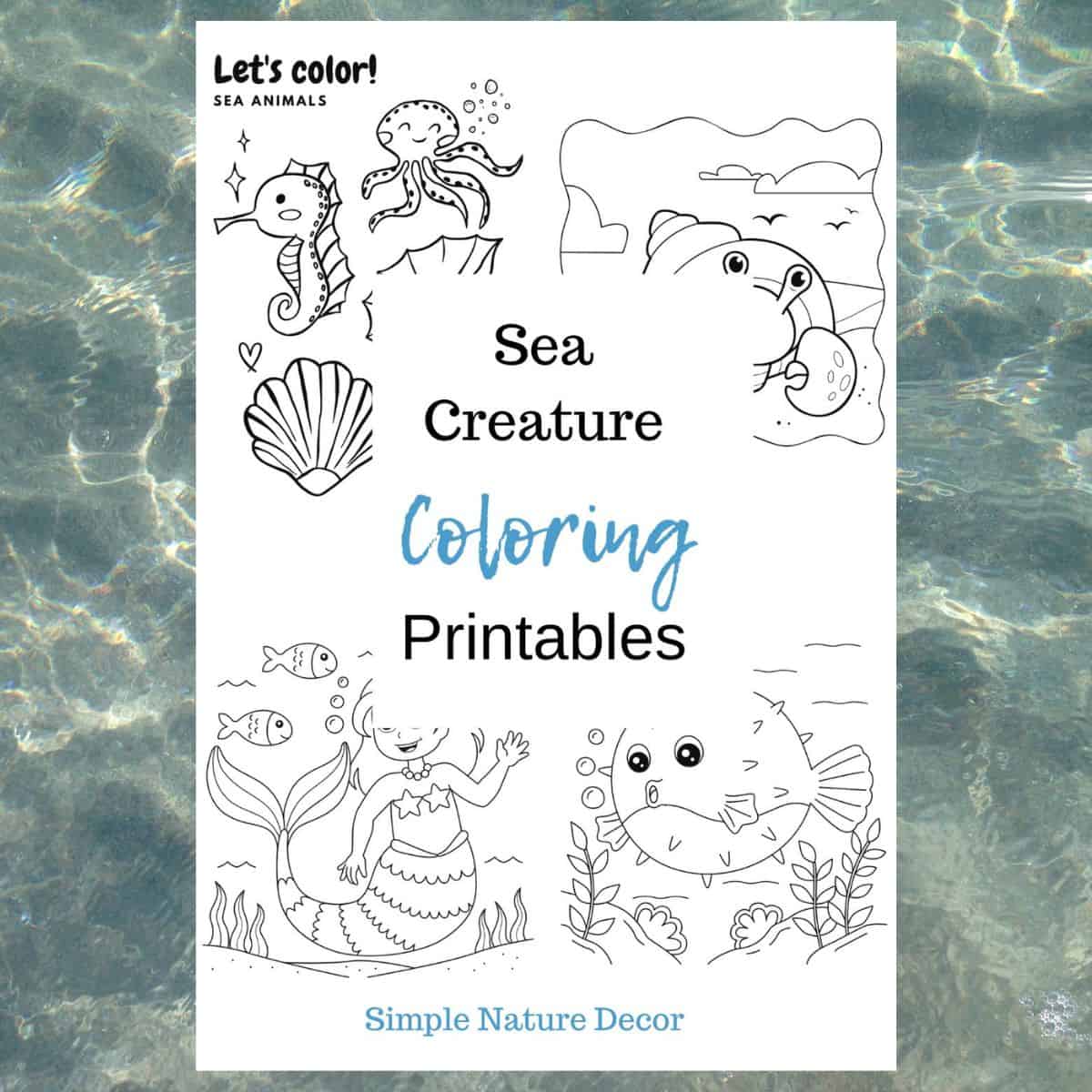 Coloring Pages of Sea Animals.