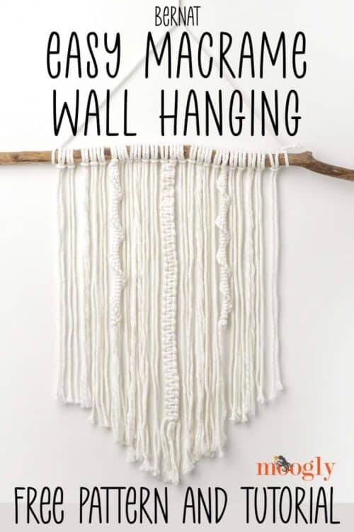 Macrame Wall Hanging made with macrame yarn.