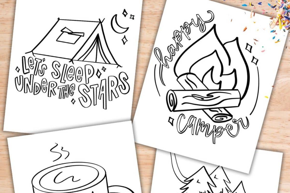 Camping Coloring Pages.