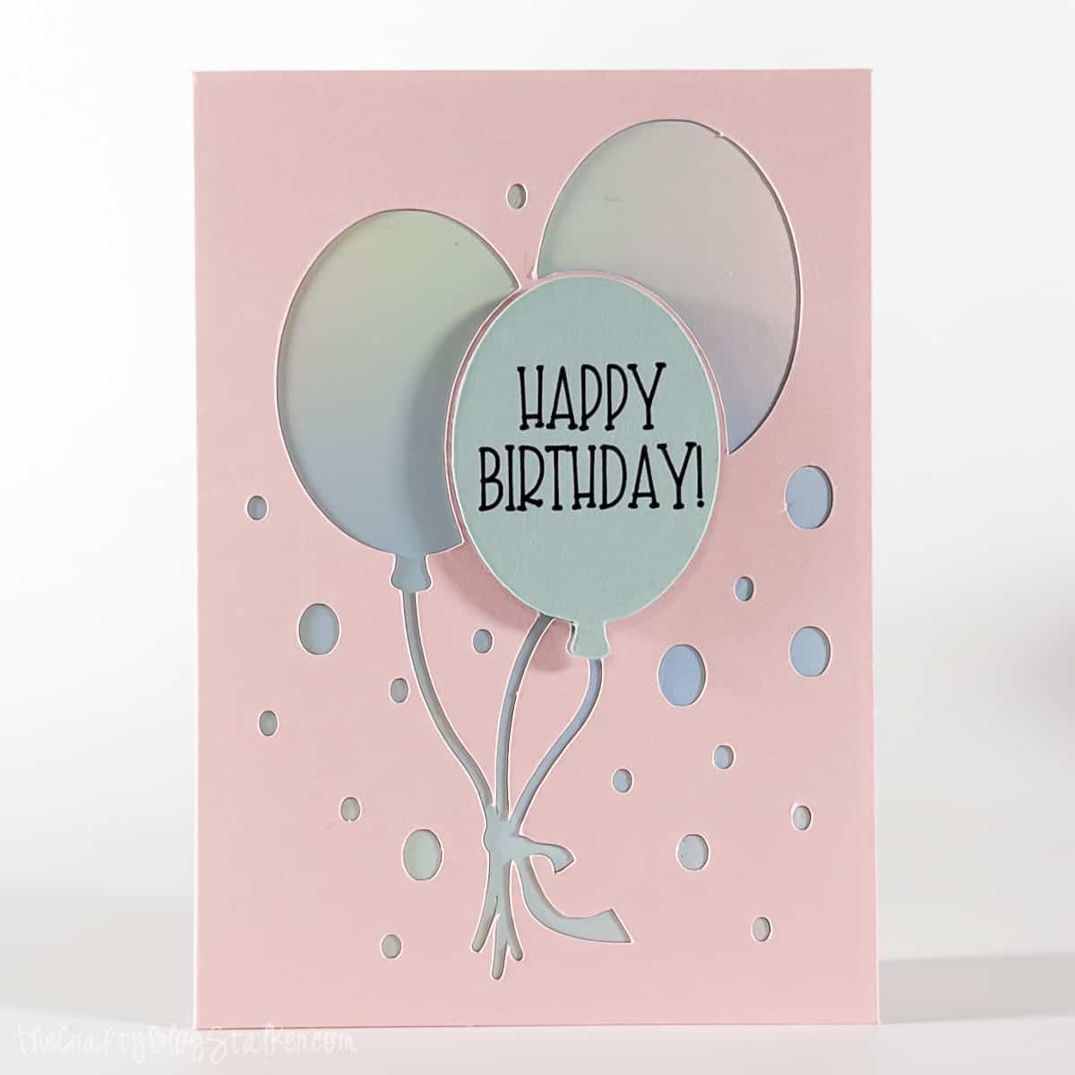 Cricut Joy Cutaway Card SVG, Happy Birthday Cutaway Card SVG