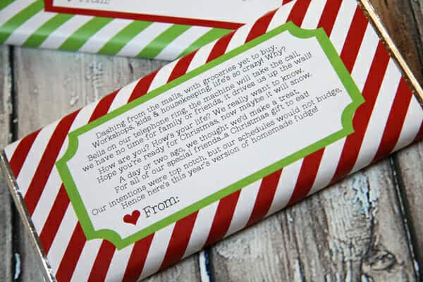 Candy Bar Wrapper Holiday Printable.