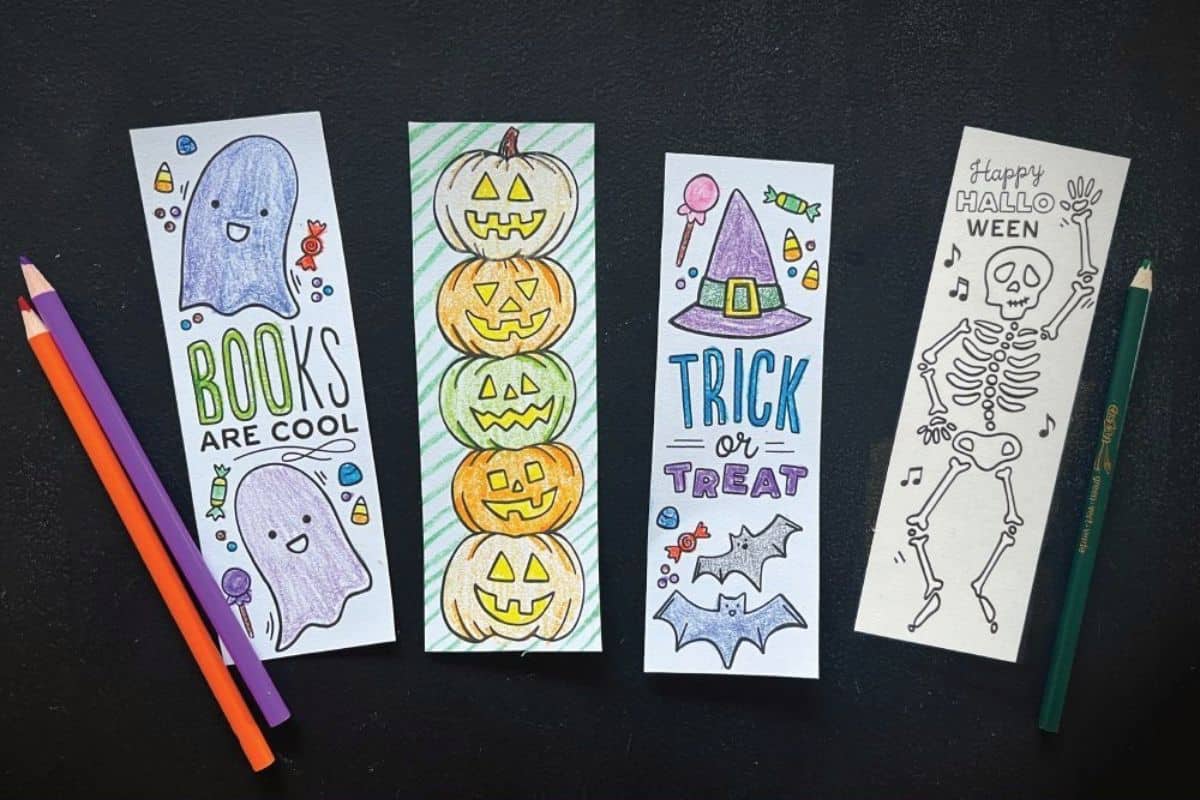 Printable bookmarks that the kids can color.