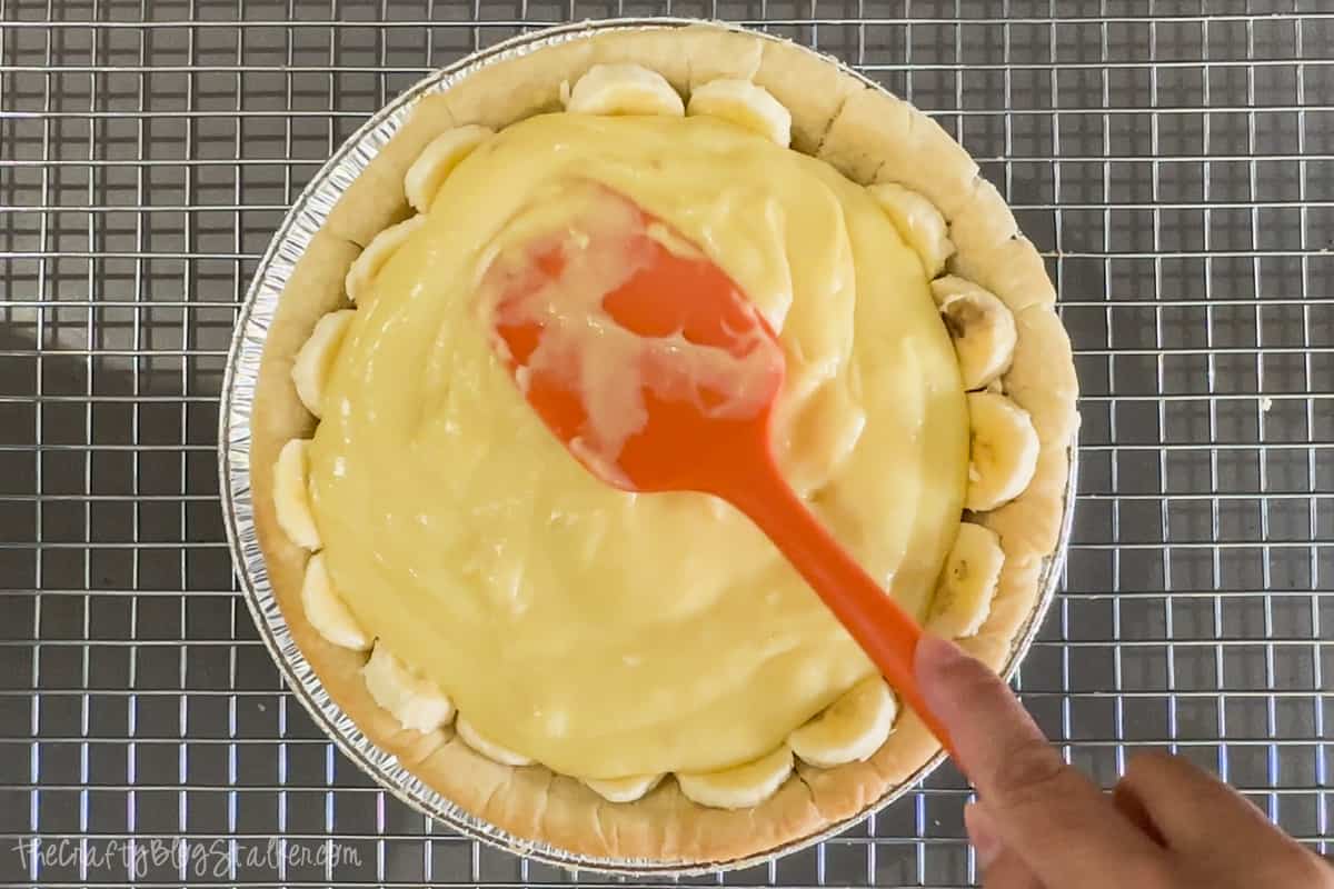 Crust filled with pie filling.