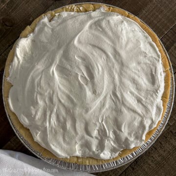 Homemade banana cream pie.