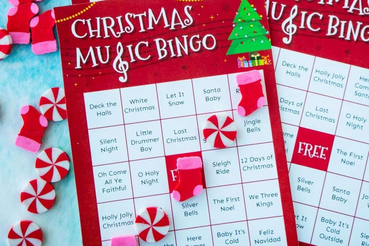 Christmas Music Bingo.