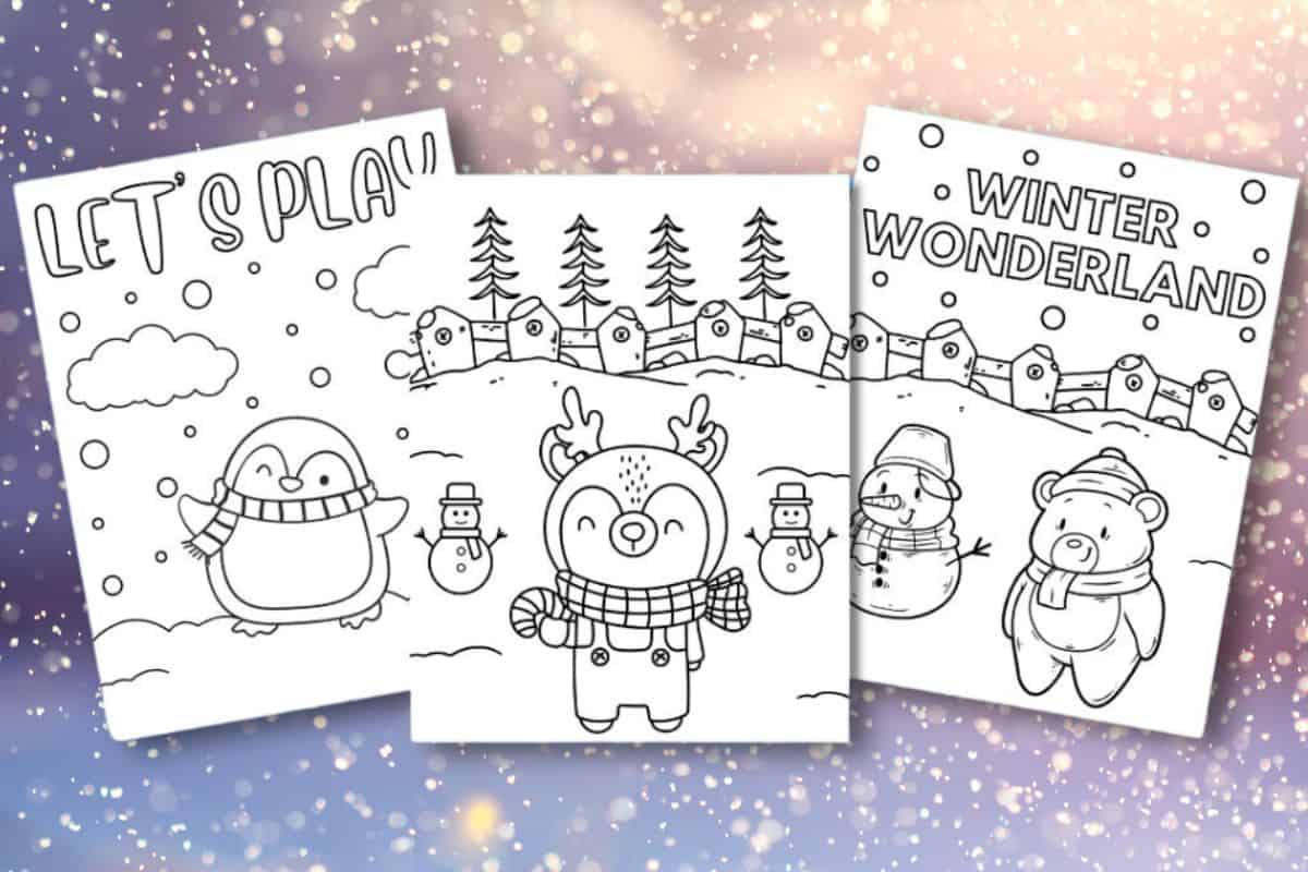 Winter Coloring Pages for Kids.