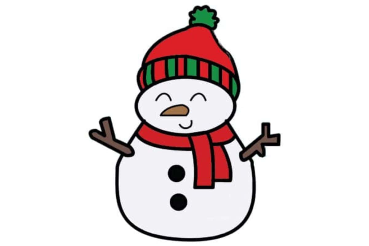 Learn to Draw a Snowman worksheet.