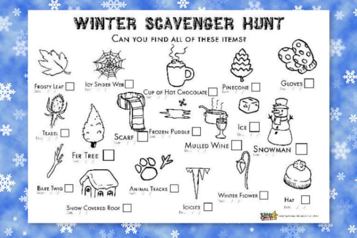 Winter Scavenger Hunt.