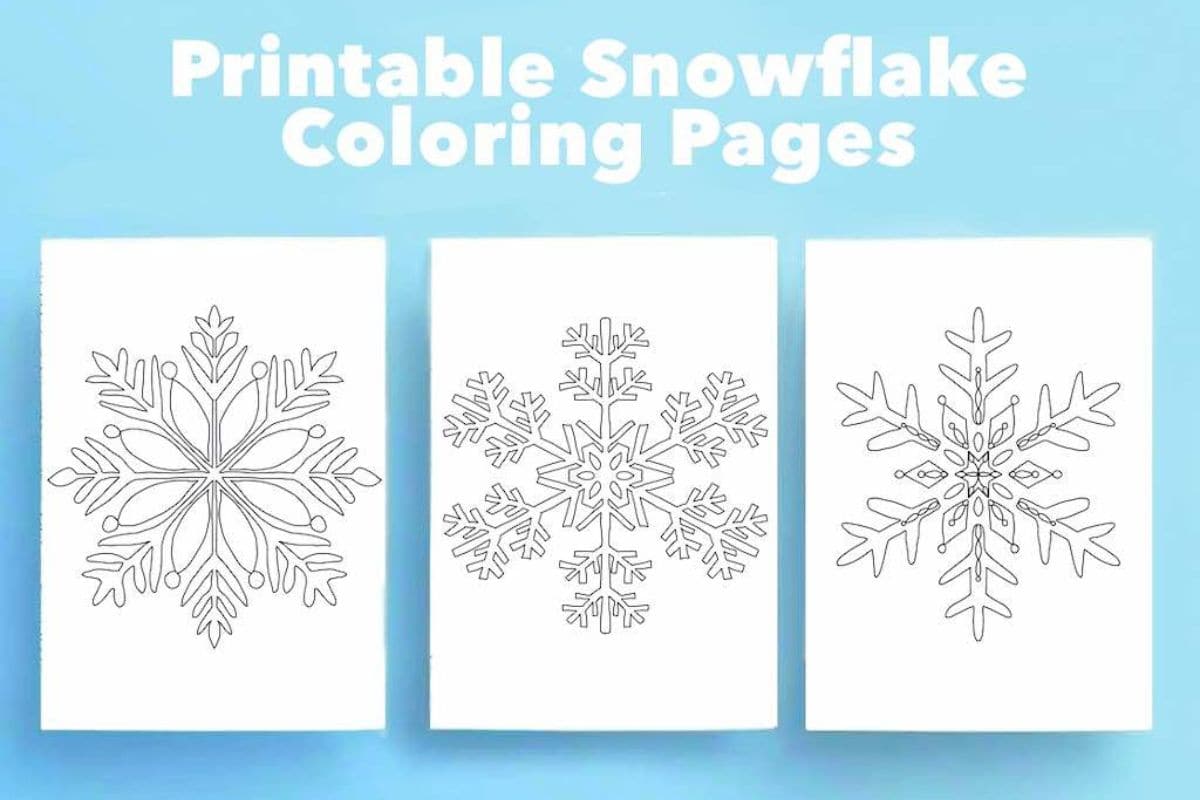 Snowflake Coloring Pages.