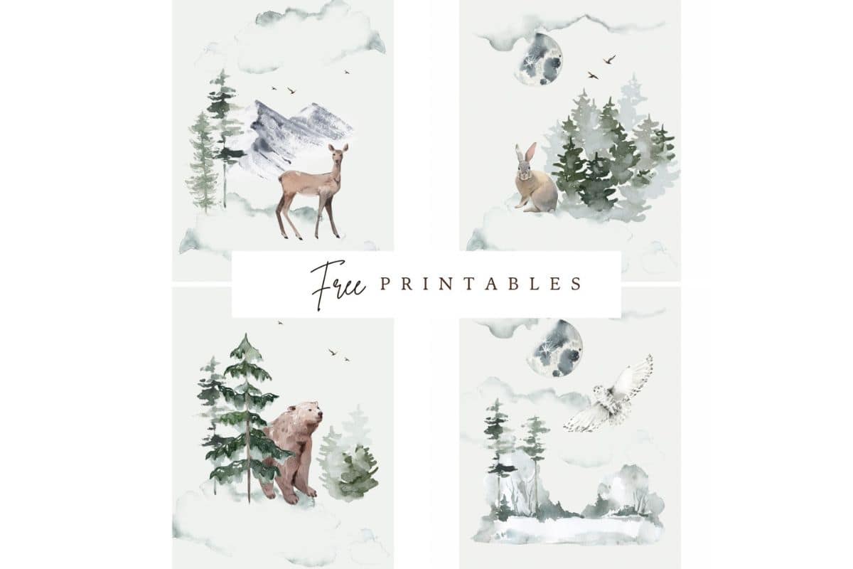 Winter Woodland Printables.