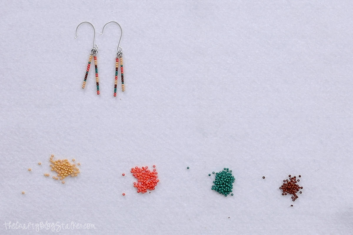 Double strand seed bead earrings.