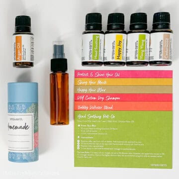 Contents of the Simply Earth May Essential Oil Recipe Box.