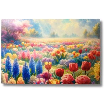 AI generated painting printed on a canvas.