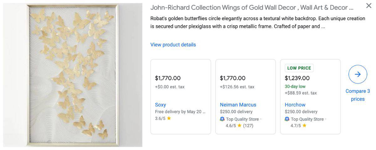 Wings of Gold from John-Richard Collection.