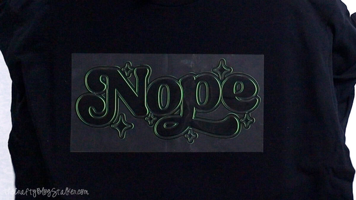 A T-shirt showing the vinyl