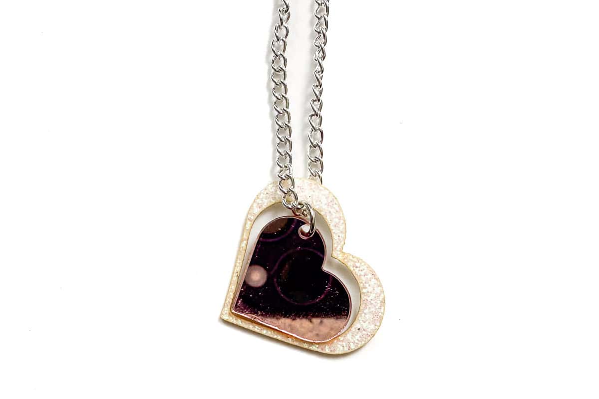 Double Heart Pendant Necklace.