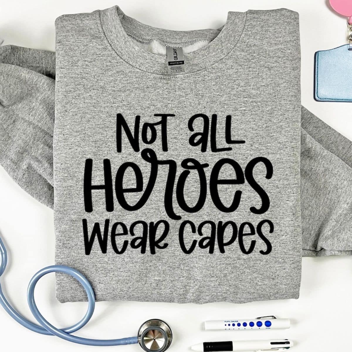 Gray sweatshirt with 