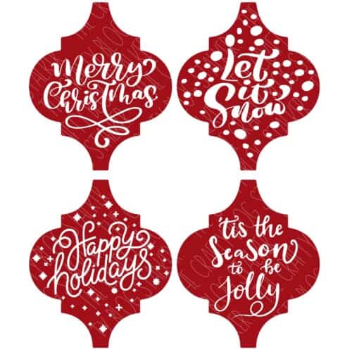 Christmas Arabesque SVG files that fit the Lowes tiles.