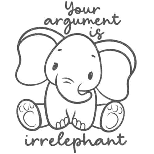 Tazza Panvola 'Your Argument Is Irrelephant' 325 Ml - Gioco Di Parole Elefante - Regalo Divertente