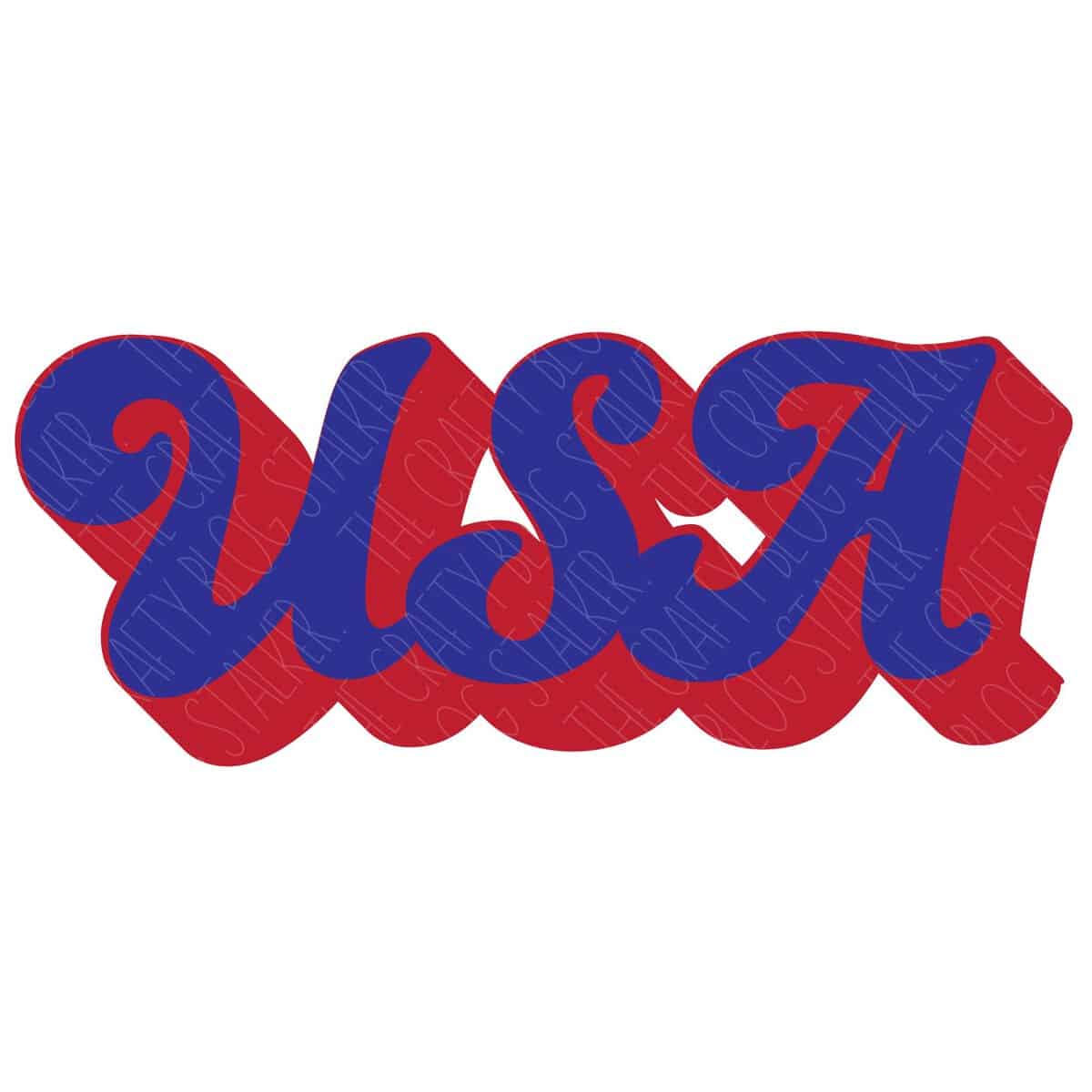 Layered SVG Cut File: Retro USA.