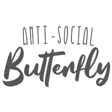 SVG Cut File: Anti-Social Butterfly.