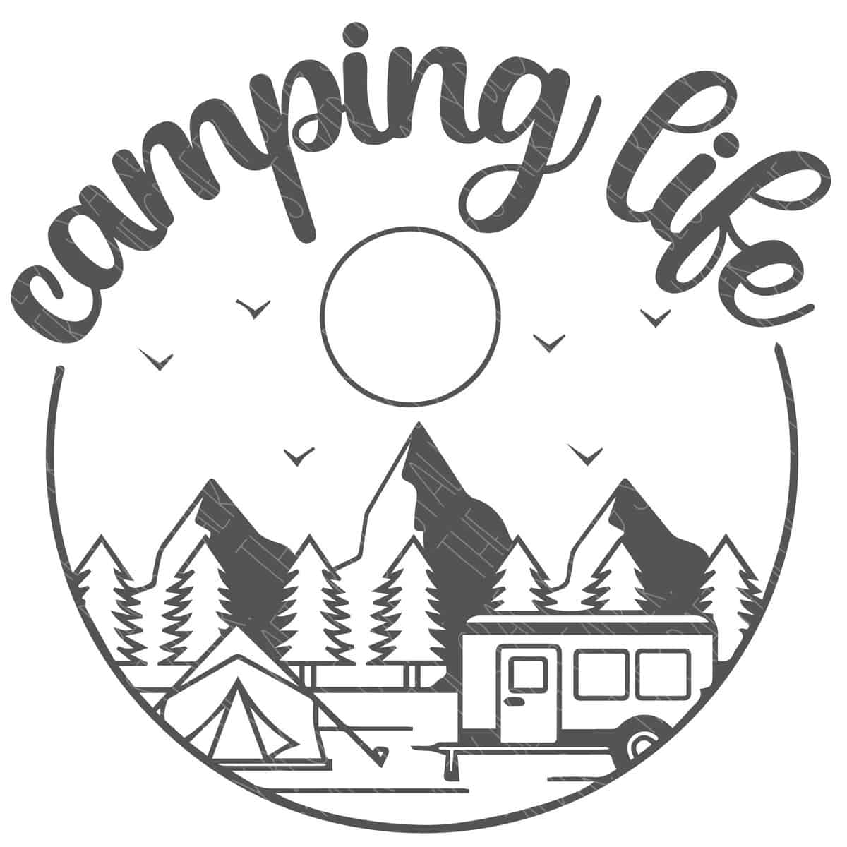Camping Life Free SVG Cut File from The Crafty Blog Stalker