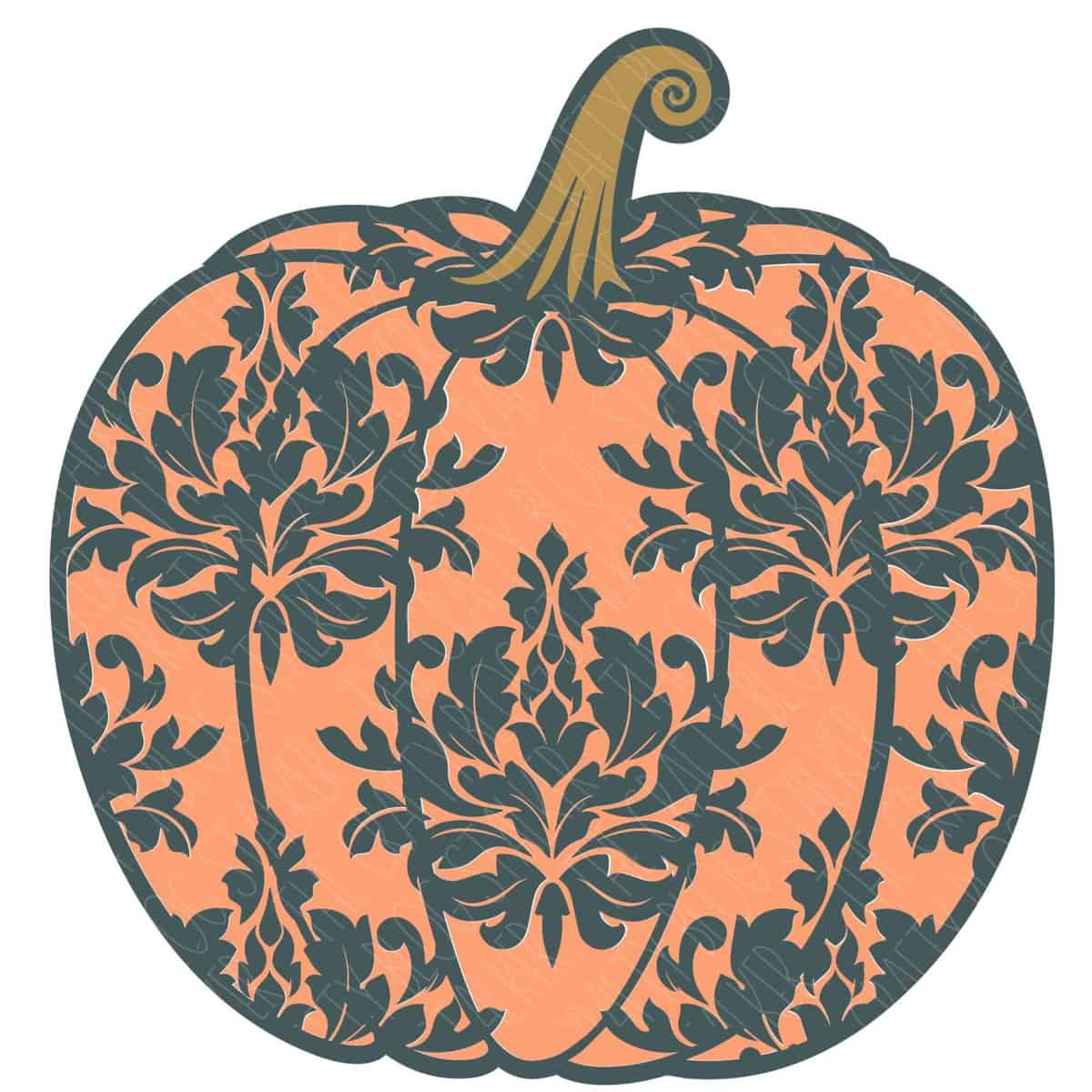 Damask Pumpkin SVG - The Crafty Blog Stalker