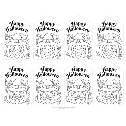 Halloween Colorable Tags