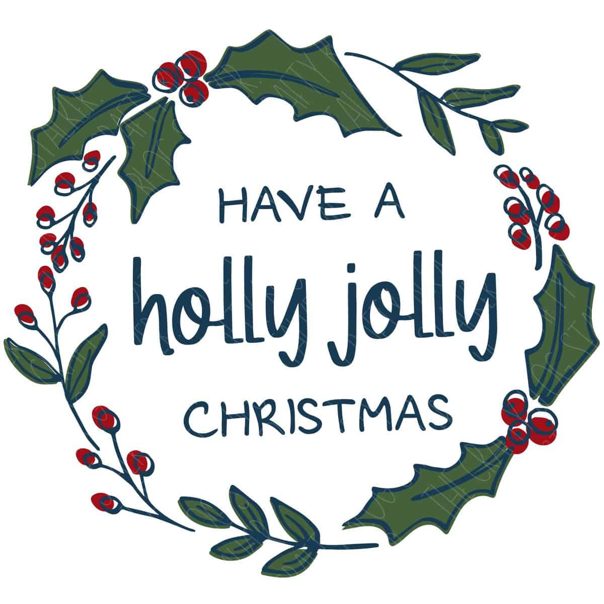 Christmas Holly SVG cut file at
