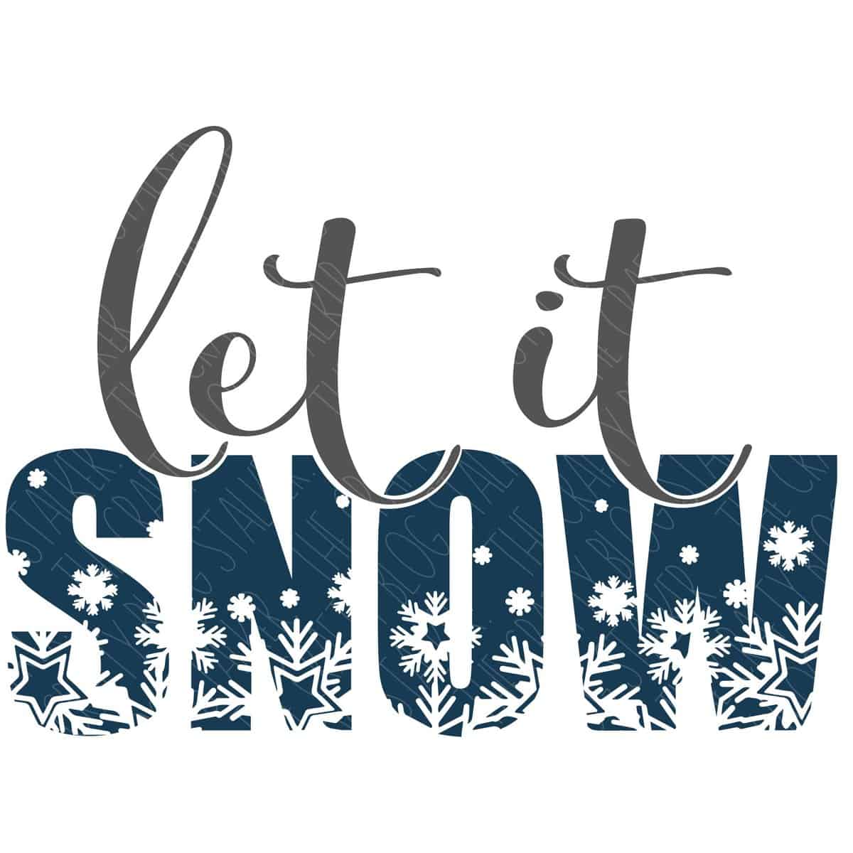 Let it snow Christmas SVG cutfile