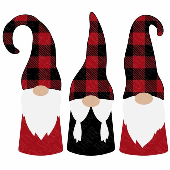 Plaid Gnomes SVG - The Crafty Blog Stalker