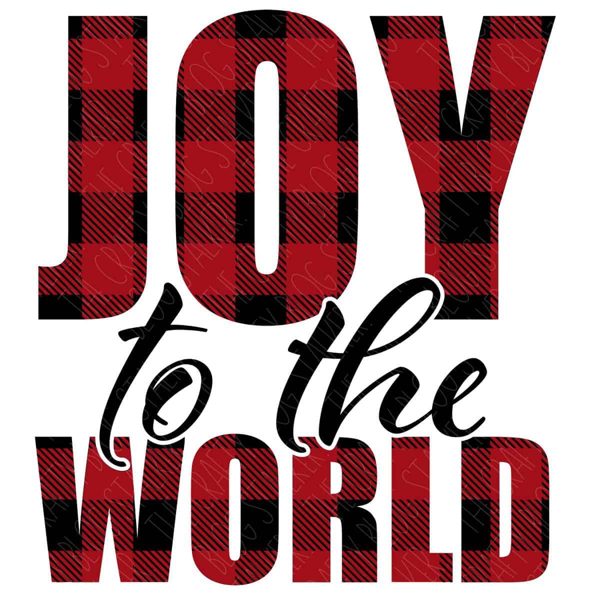 Plaid Joy World SVG Cut File.