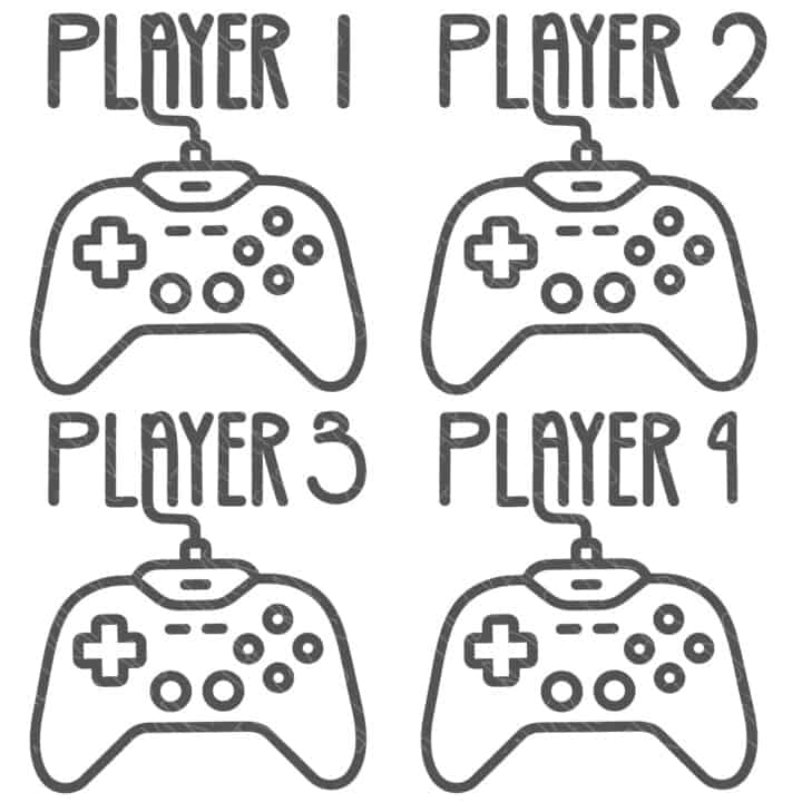 Player 1-4 SVG - The Crafty Blog Stalker