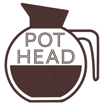 SVG Cut File: Coffee Pot "Pot Head".