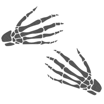 SVG Cut File: skeleton hands.