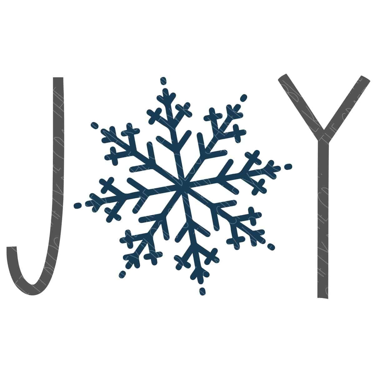 Layered SVG Cut File: Snowflake Joy.