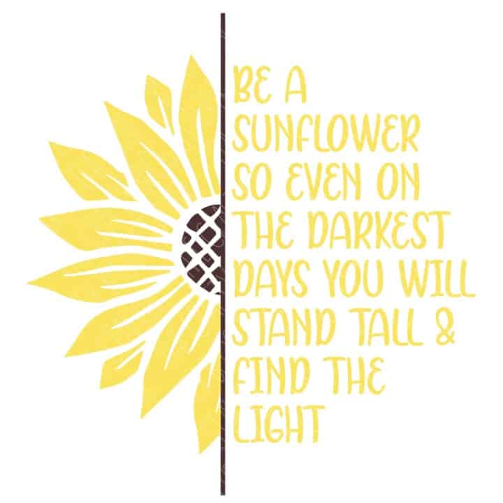 Sunflower Poem SVG The Crafty Blog Stalker