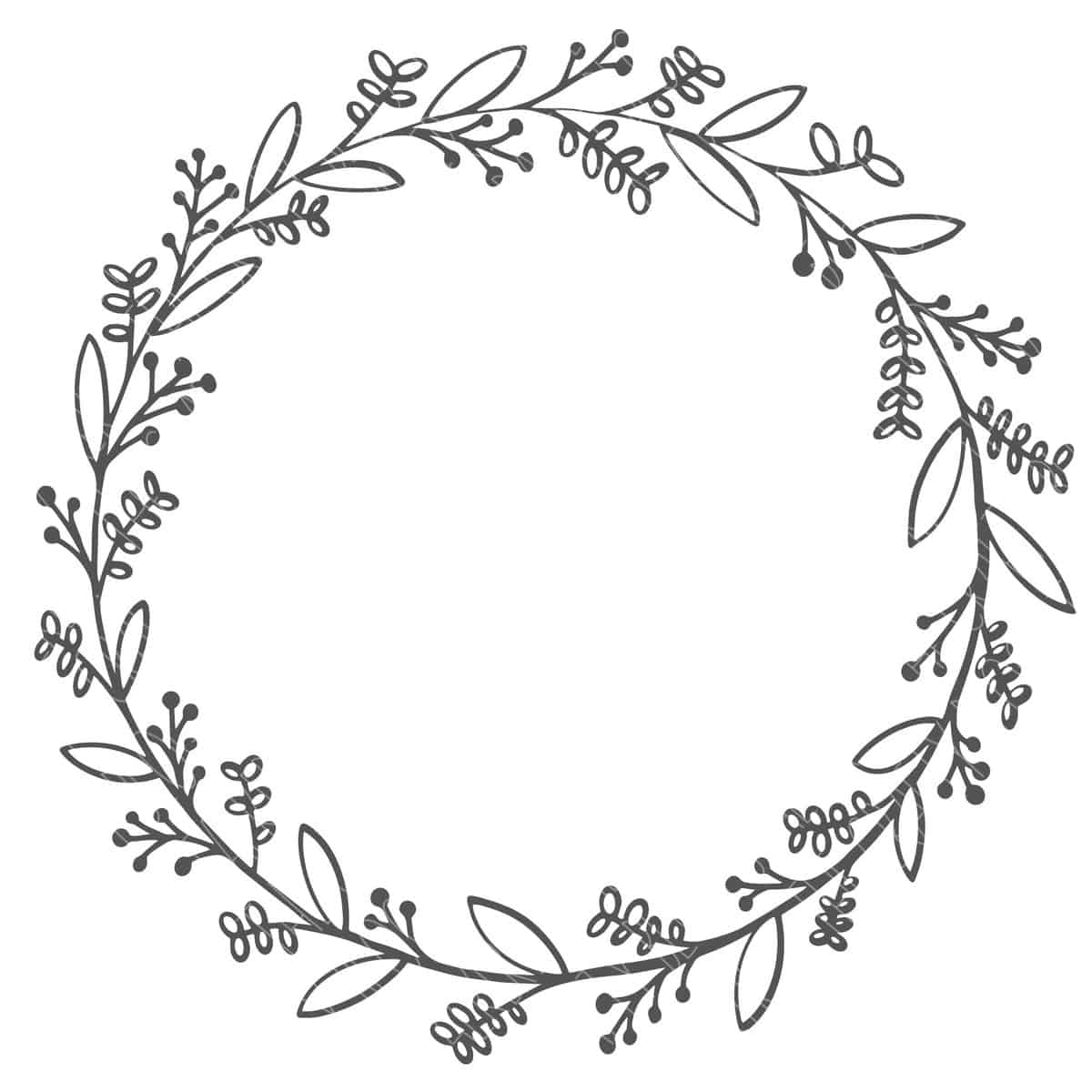 Hand Drawn Wreath SVG - The Crafty Blog Stalker