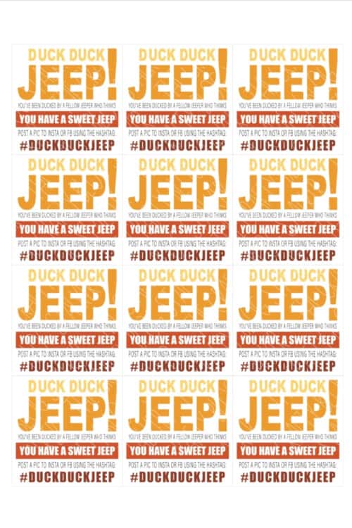 Duck Duck Jeep Tags