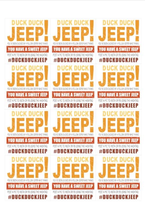 Duck Duck Jeep Tags Free PDF The Crafty Blog Stalker