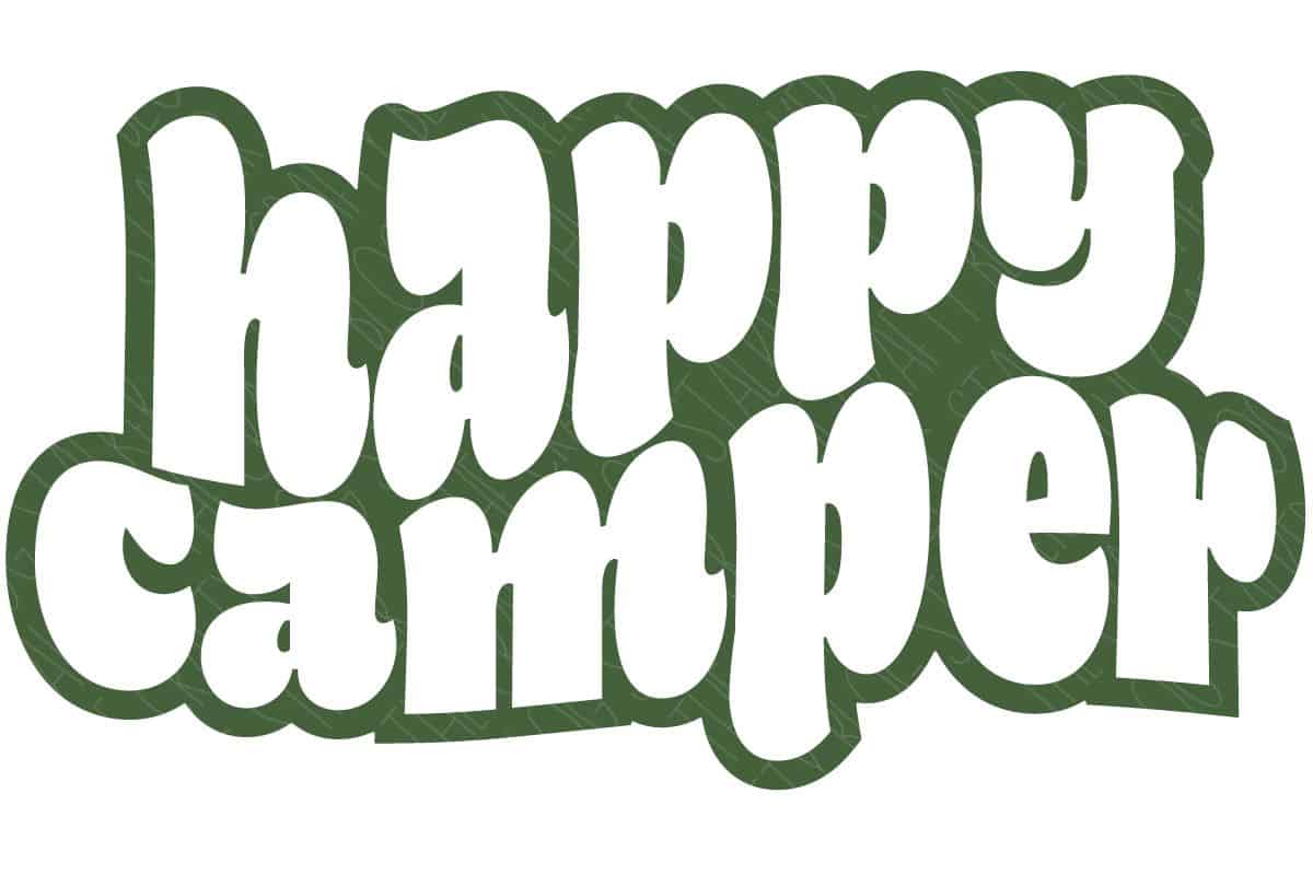 Happy Camper Retro SVG.