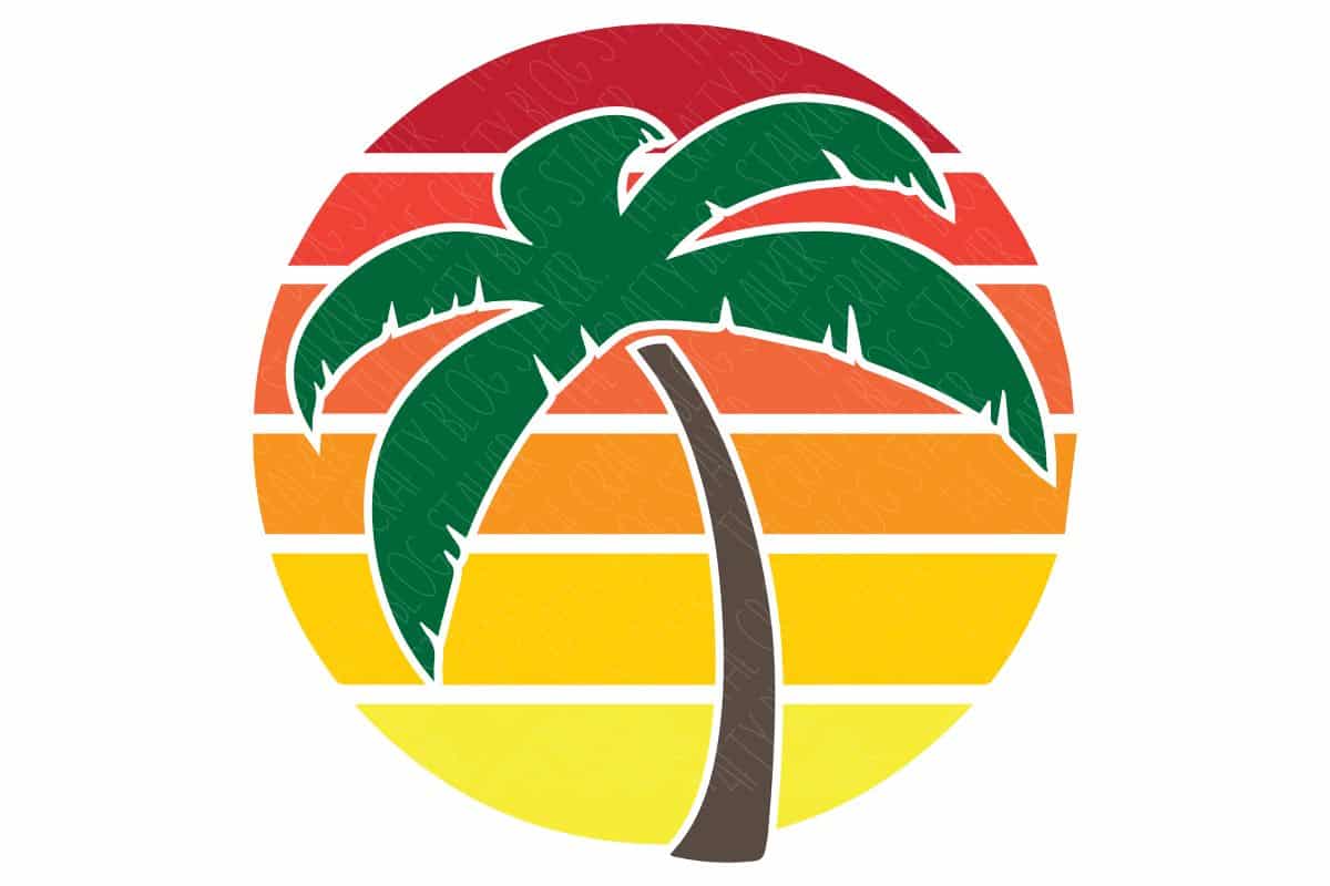 Palm tree svg vector file.