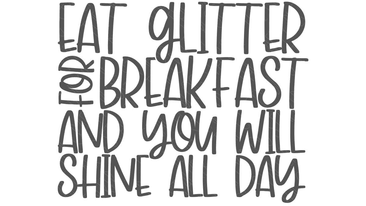 Playful text graphic reading 