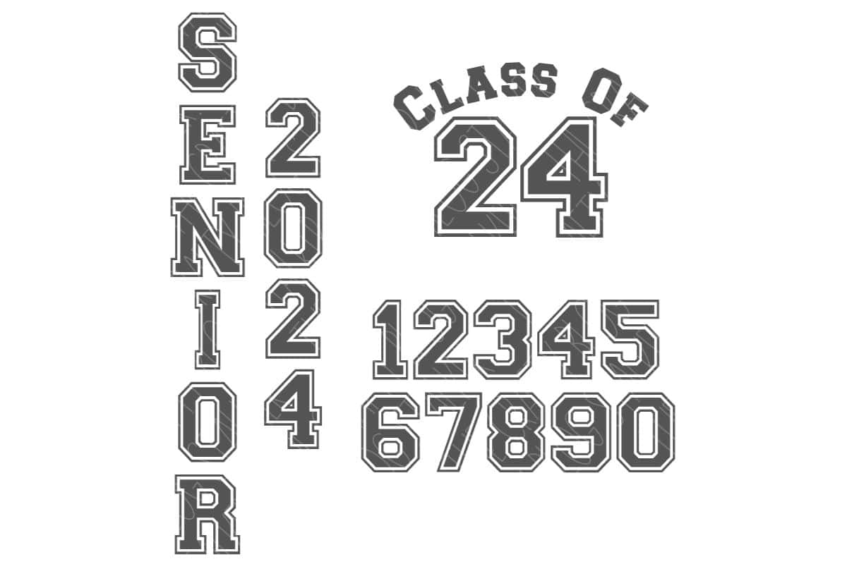 Senior 2024 SVG design.