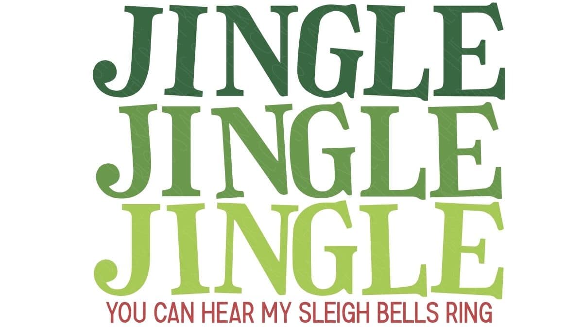 Christmas typography design featuring the phrase 