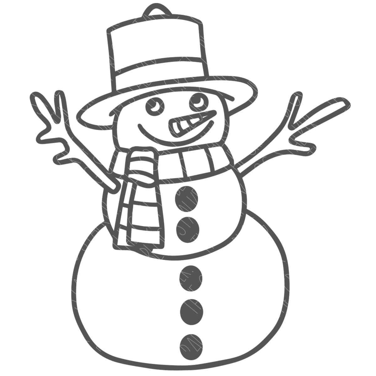 Laser File: Snowman Ornament.