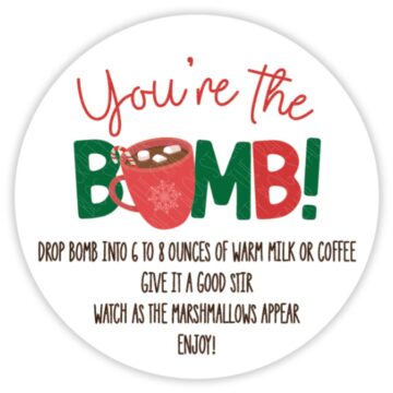 You're the Bomb Free Print and Cut Tag.