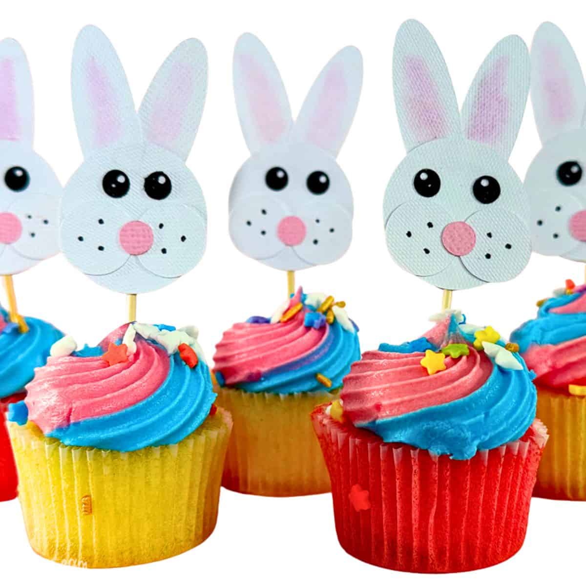Easter Bunny Cupcake Topper Free SVG